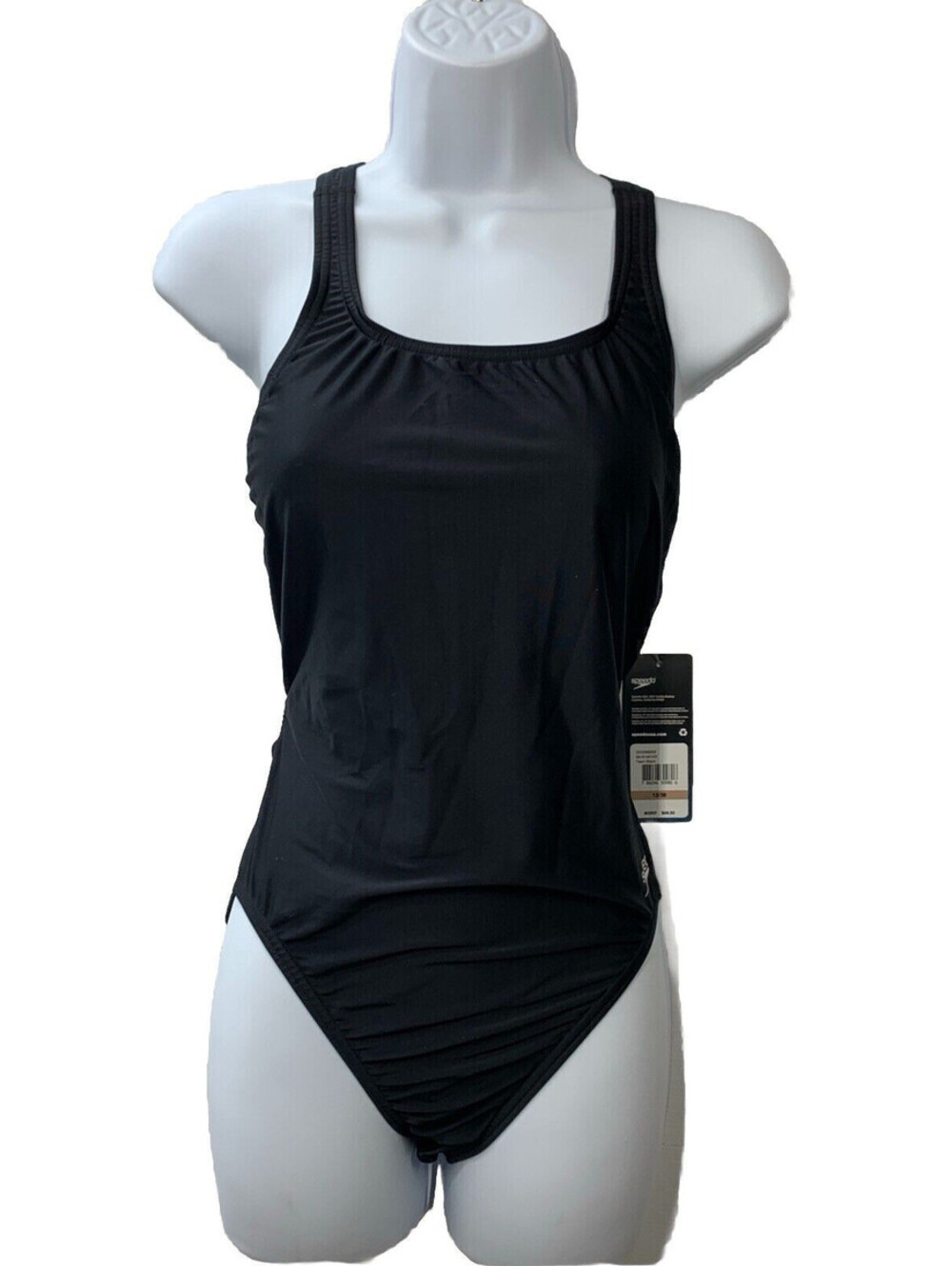Speedo Womens Prolt Super Pro One Piece Swimsuit Solid Black Size 12/38 Swimwear